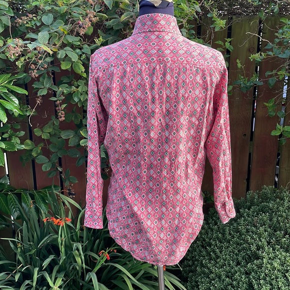 Lucy & Yak Aztec print cotton shirt size Small - Picture 2 of 5